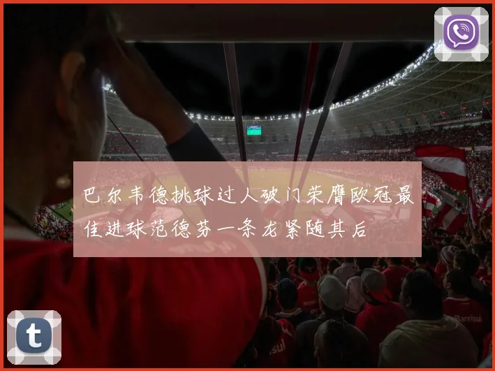 巴尔韦德挑球过人破门荣膺欧冠最佳进球范德芬一条龙紧随其后